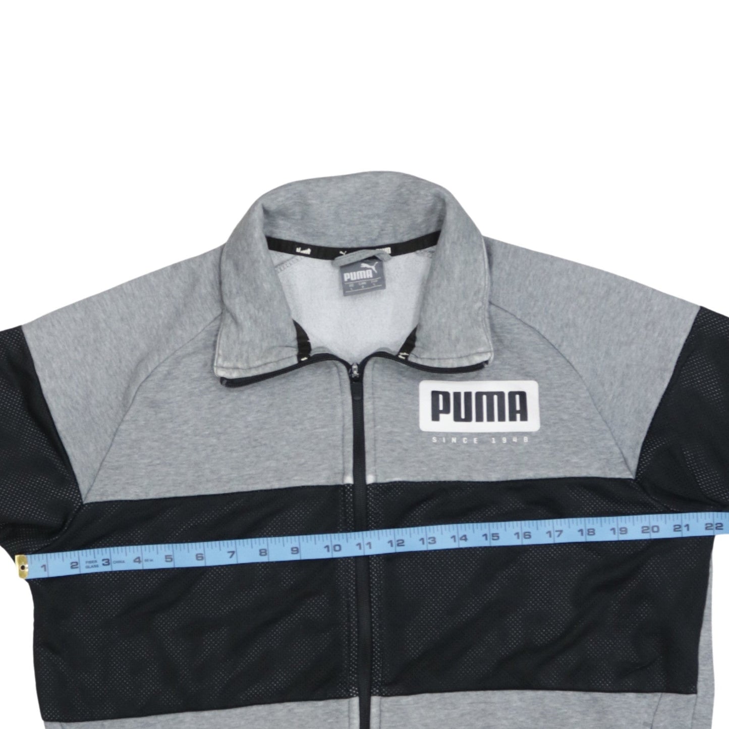Mens UK Size L PUMA Grey Full Zip Sweatshirt