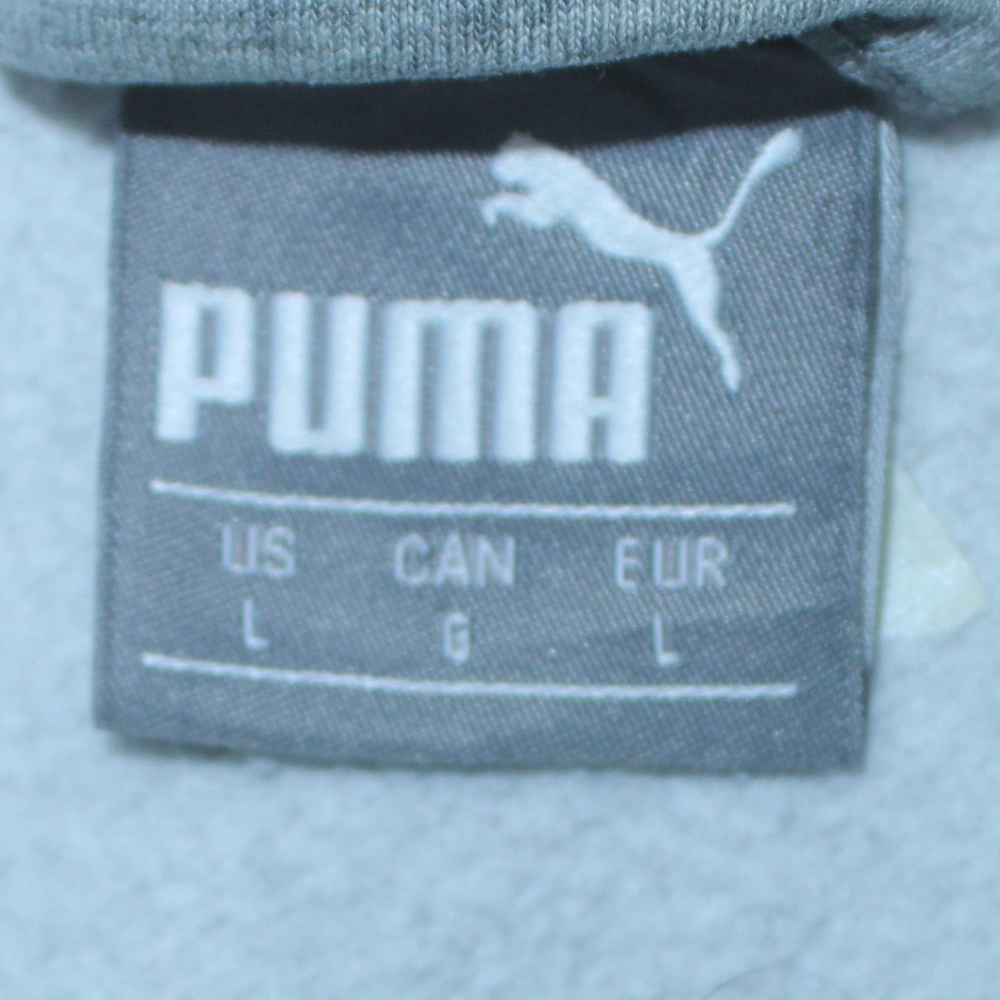 Mens UK Size L PUMA Grey Full Zip Sweatshirt