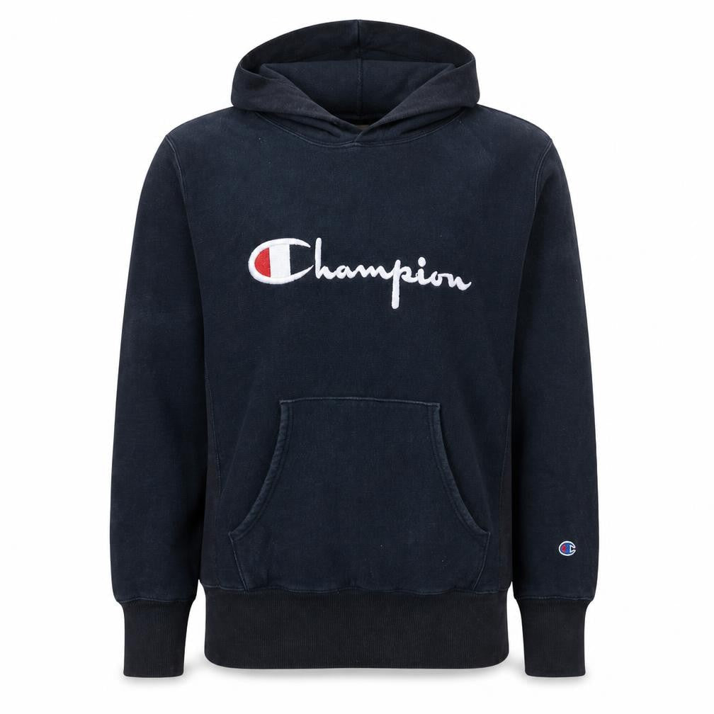 Mens UK Size L Champion Black Pullover Hoodie