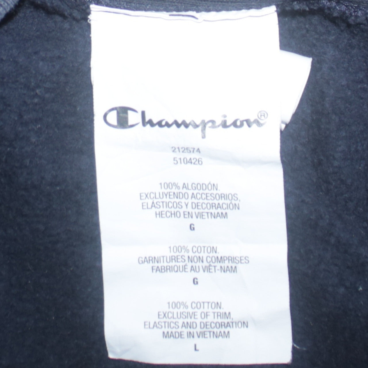 Mens UK Size L Champion Black Pullover Hoodie