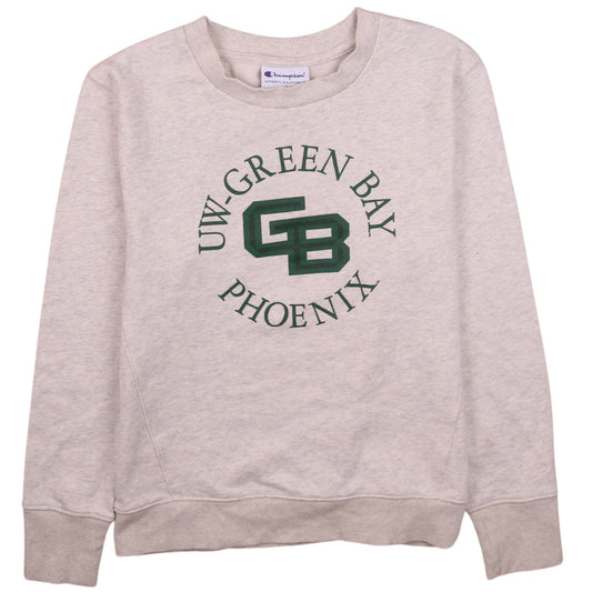 Womens UK Size M Champion Beige Pullover Sweatshirt