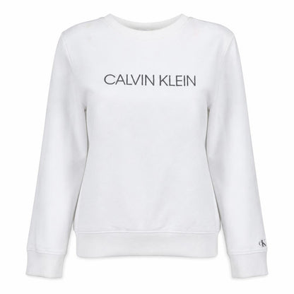 Womens UK Size 14 Calvin Klein Jeans White Pullover Sweatshirt