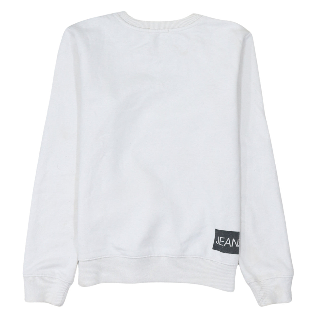 Womens UK Size 14 Calvin Klein Jeans White Pullover Sweatshirt