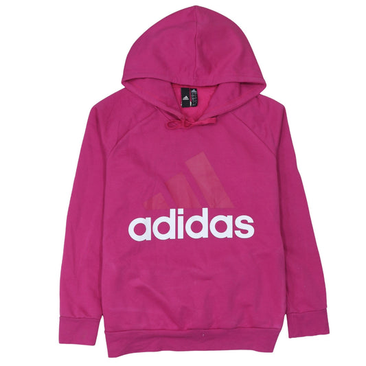 Womens UK Size L adidas Pink Pullover Hoodie