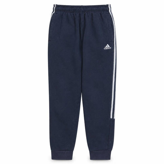 Front view of adidas Men's Blue Jogger Sweatpants S Regular Fit Fleece Activewear