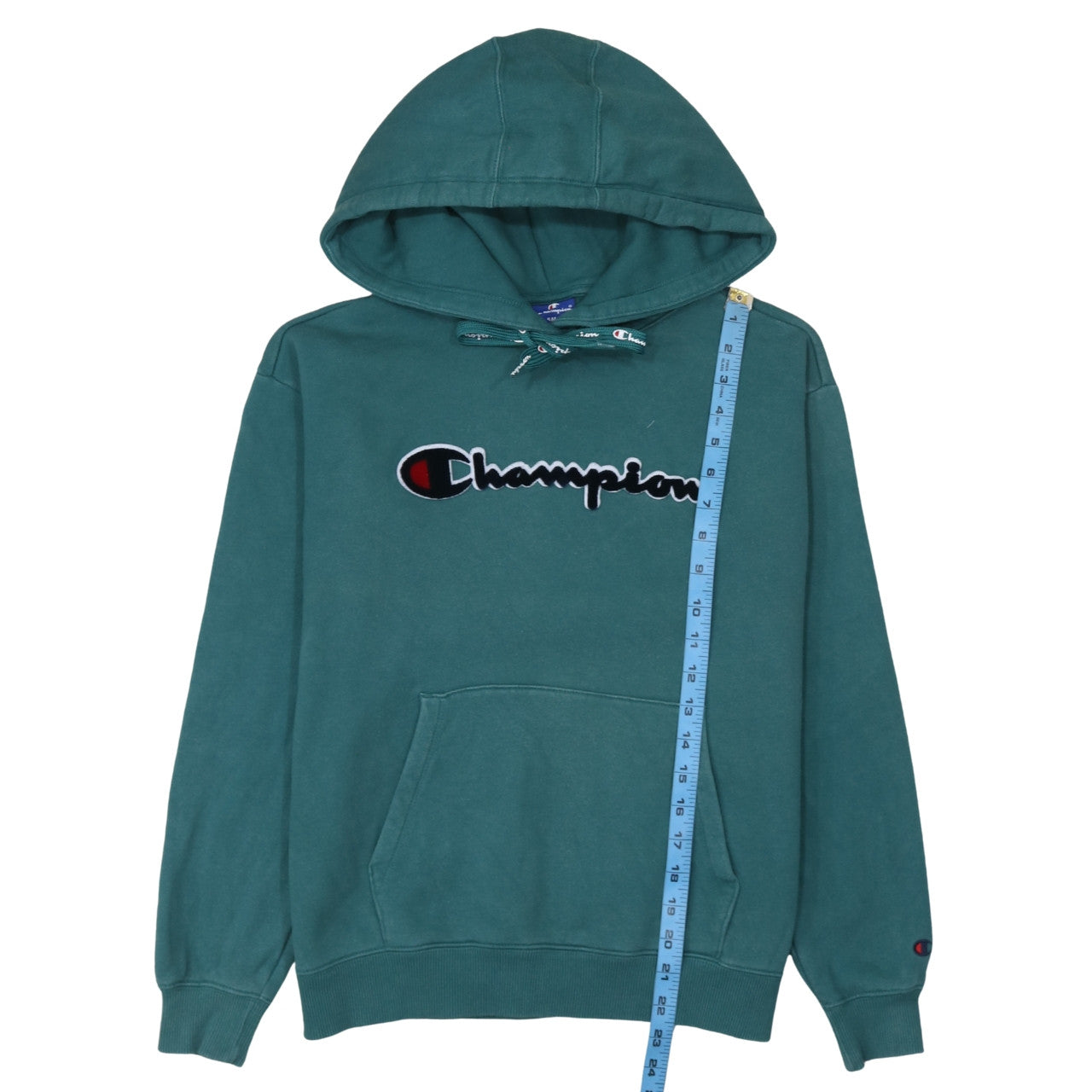 Mens UK Size XS Champion Green Pullover Hoodie