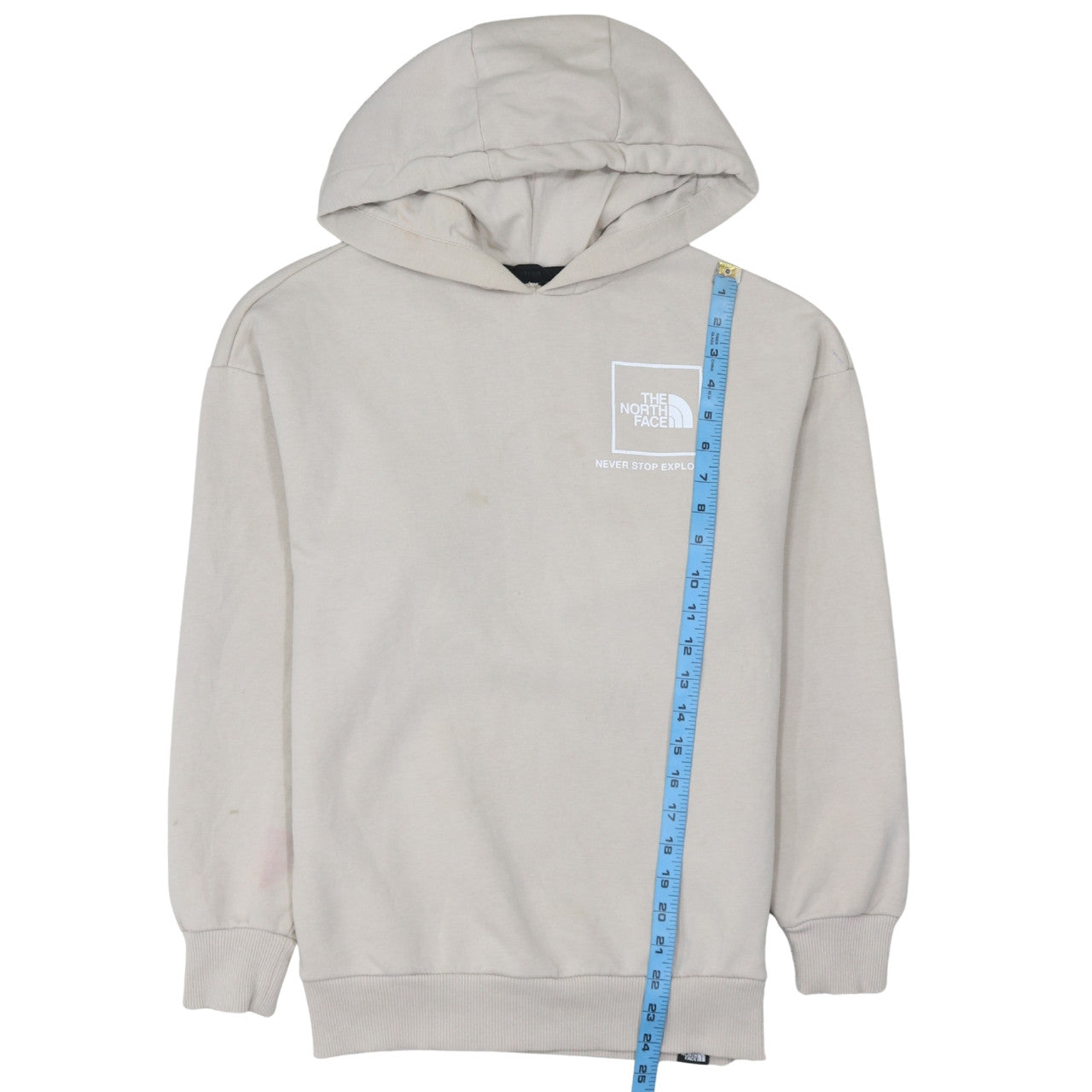 Womens UK Size S The North Face Beige Pullover Hoodie