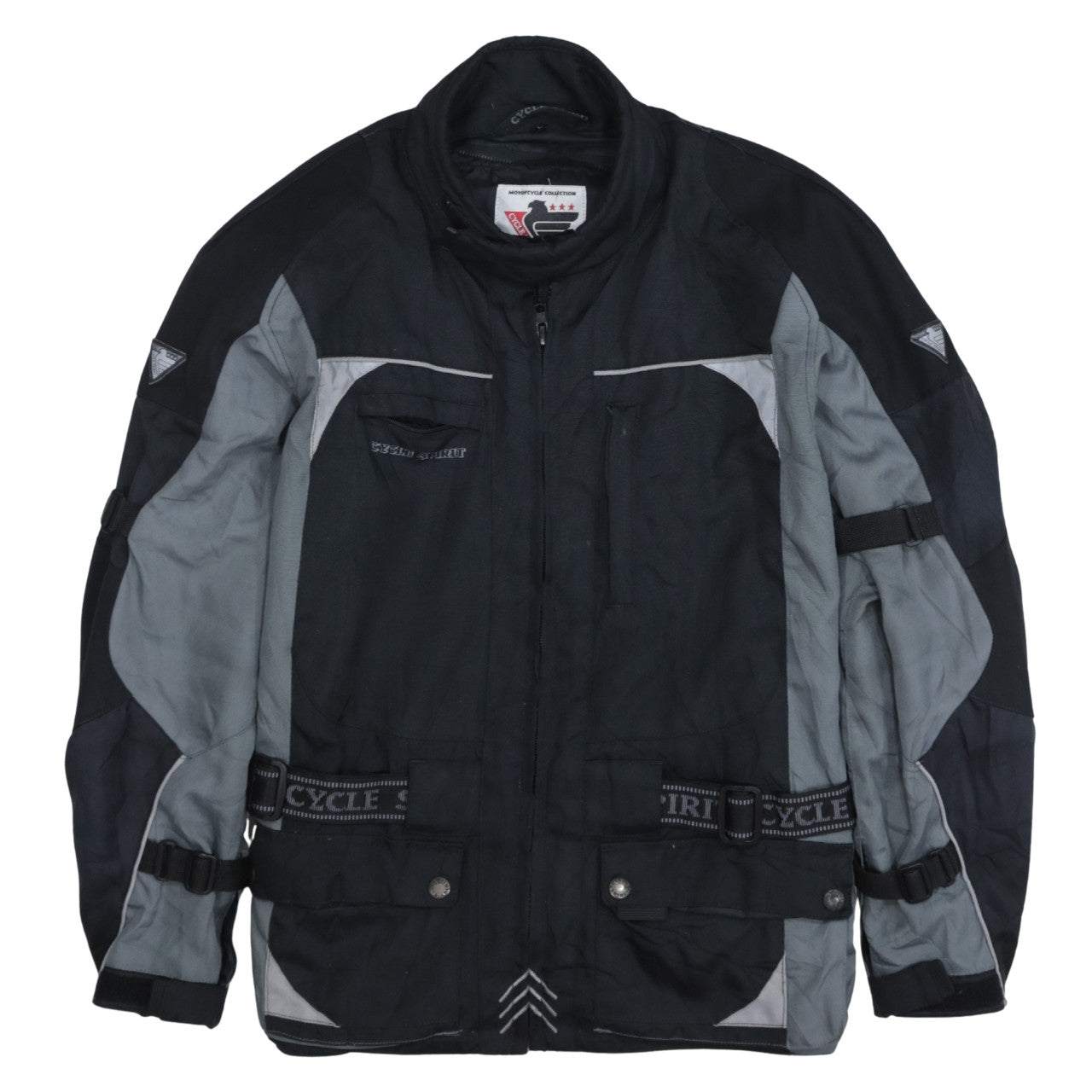 Mens UK Size L Cycle Spirit Black Motorcycle Jacket