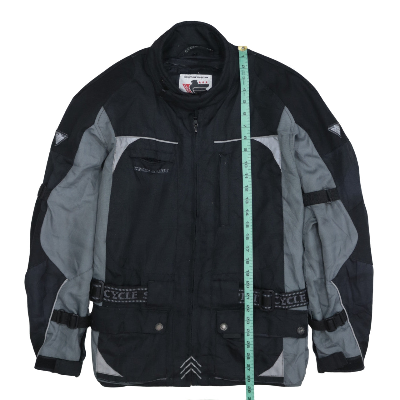 Mens UK Size L Cycle Spirit Black Motorcycle Jacket