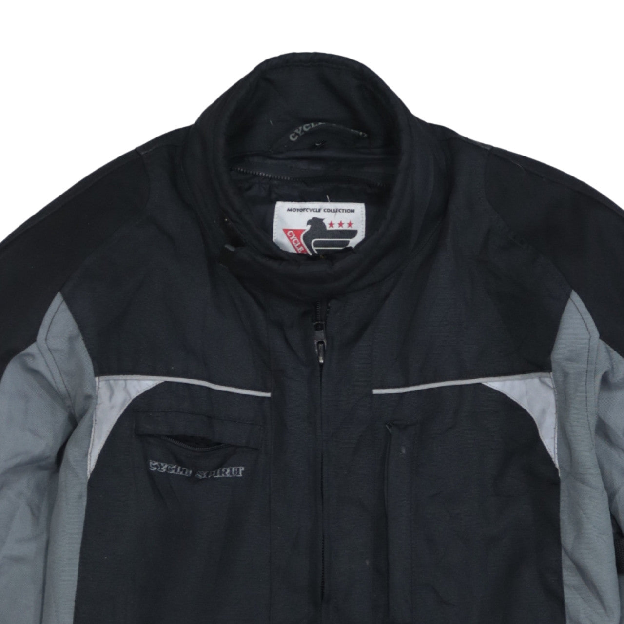 Mens UK Size L Cycle Spirit Black Motorcycle Jacket