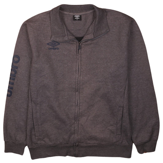 Mens UK Size XL Umbro Grey Full Zip Sweatshirt