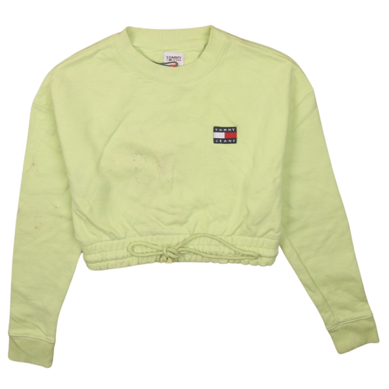 Womens UK Size M Tommy Jeans Green Pullover Sweatshirt