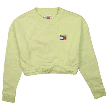 Womens UK Size M Tommy Jeans Green Pullover Sweatshirt