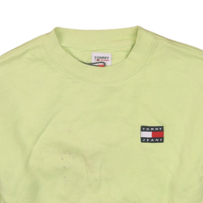 Womens UK Size M Tommy Jeans Green Pullover Sweatshirt
