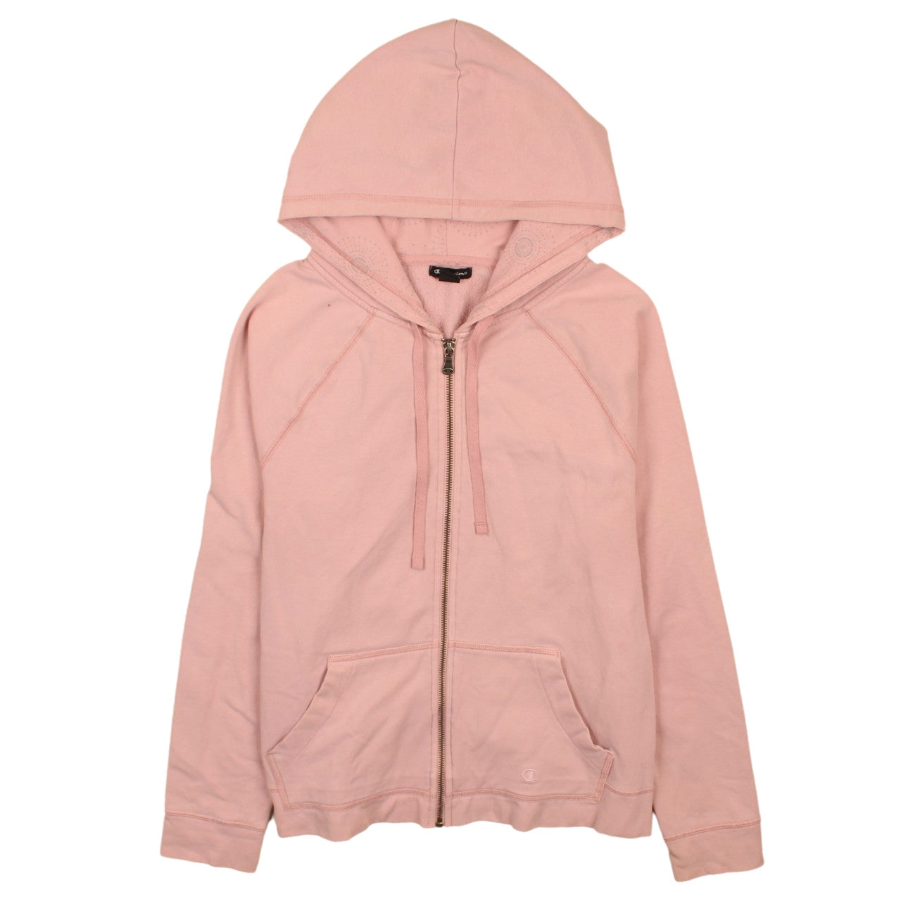 Womens UK Size M Champion Pink Full Zip Hoodie