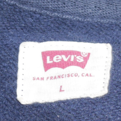 Mens UK Size L Levi's Blue Pullover Sweatshirt