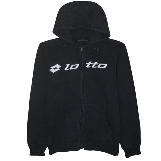 Mens UK Size L Lotto Black Full Zip Hoodie