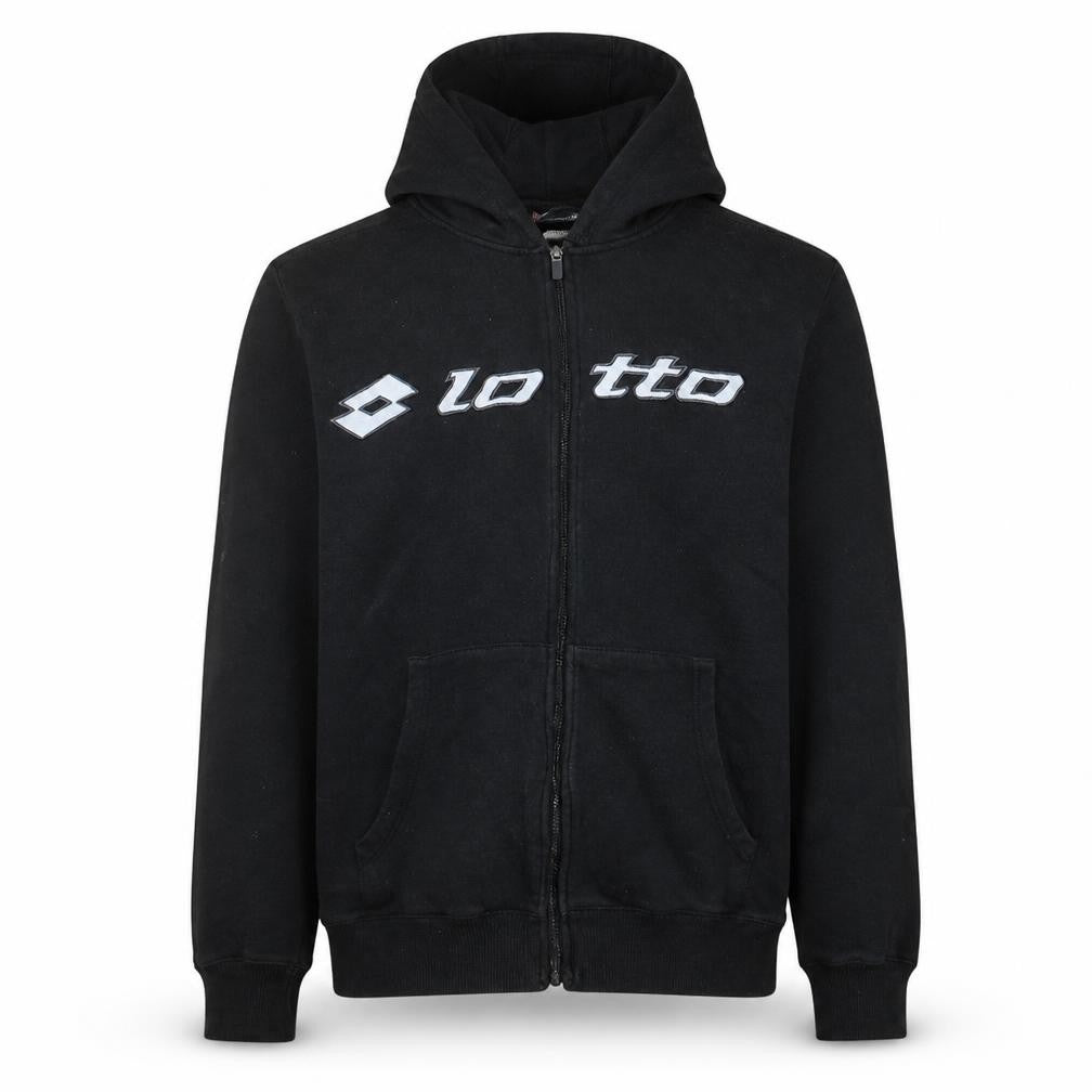 Mens UK Size L Lotto Black Full Zip Hoodie