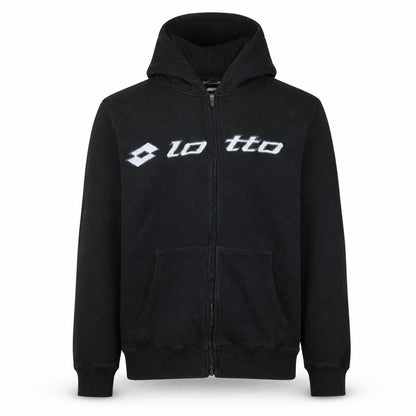 Mens UK Size L Lotto Black Full Zip Hoodie