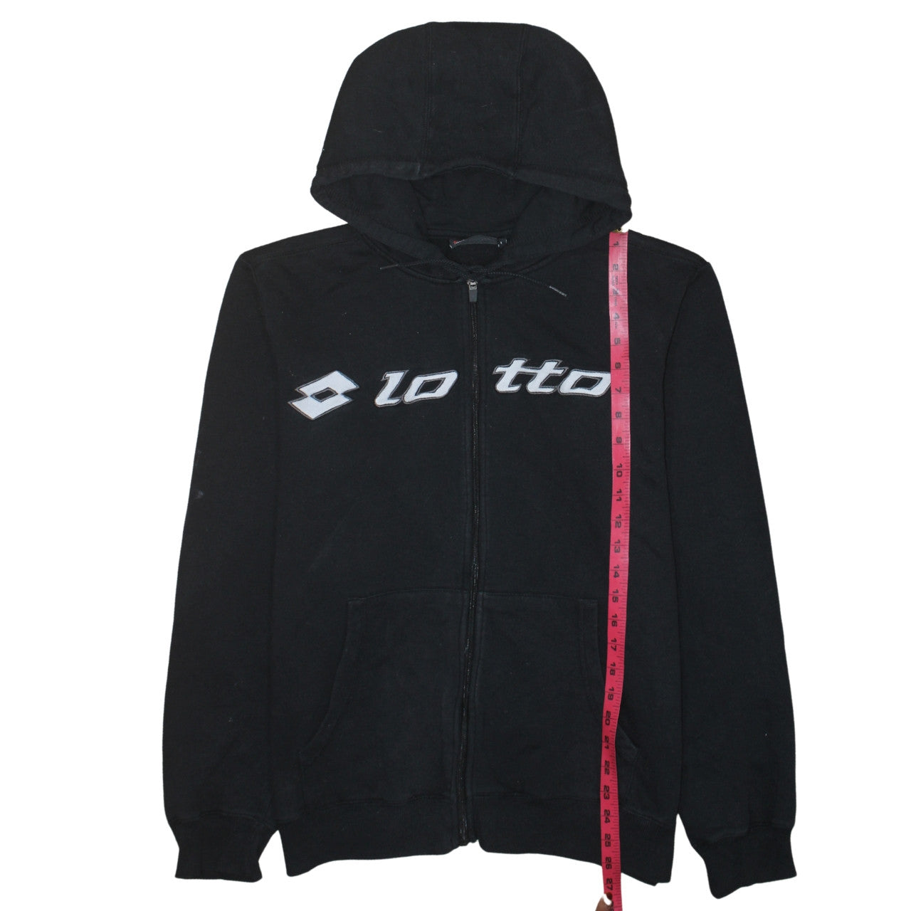 Mens UK Size L Lotto Black Full Zip Hoodie