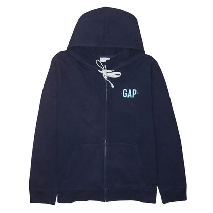 Mens UK Size XL Gap Blue Full Zip Hoodie