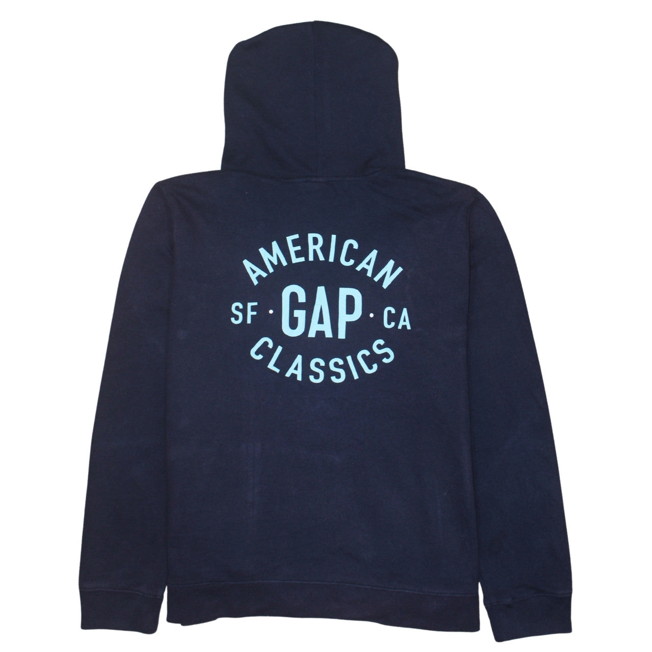 Mens UK Size XL Gap Blue Full Zip Hoodie