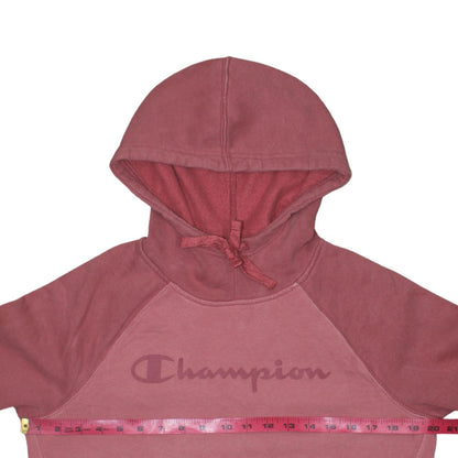 Womens UK Size S Champion Pink Pullover Hoodie