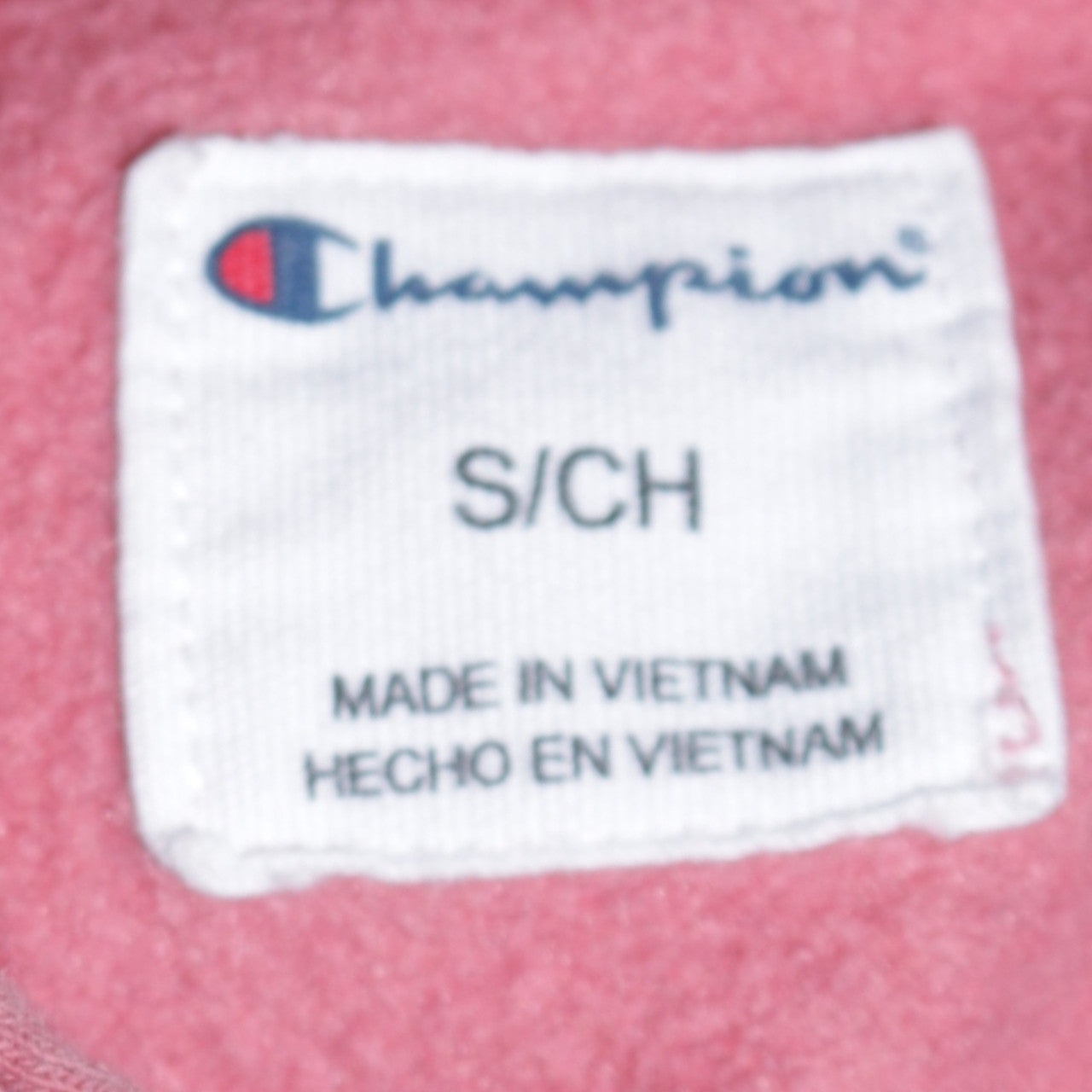 Womens UK Size S Champion Pink Pullover Hoodie