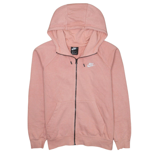 Womens UK Size M Nike Pink Full Zip Hoodie