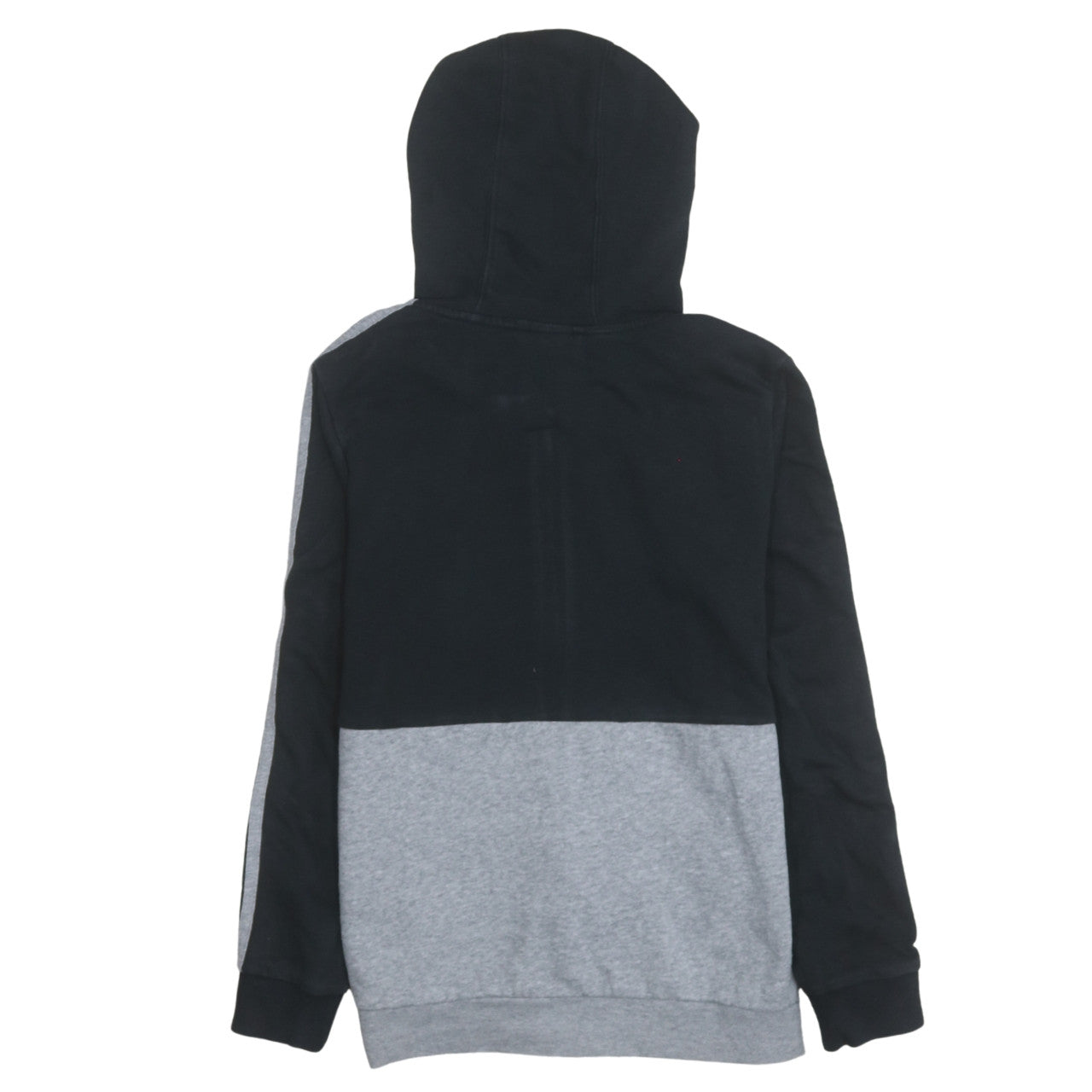 Adidas Boys Black & Grey Full Zip Hoodie 11-12 Years Cotton Blend