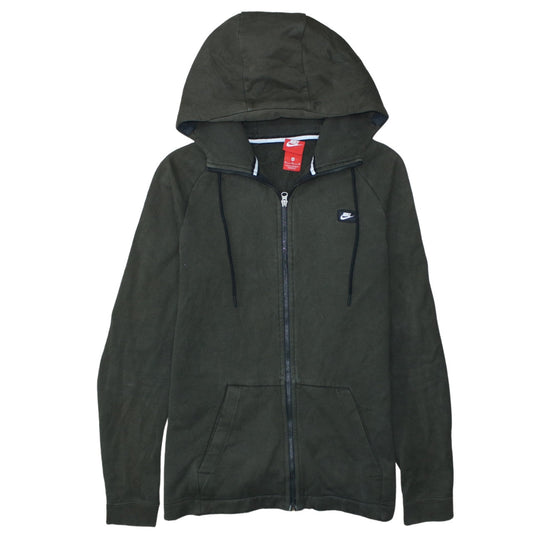 Mens UK Size M Nike Green Full Zip Hoodie