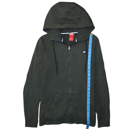 Mens UK Size M Nike Green Full Zip Hoodie