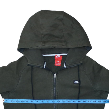 Mens UK Size M Nike Green Full Zip Hoodie