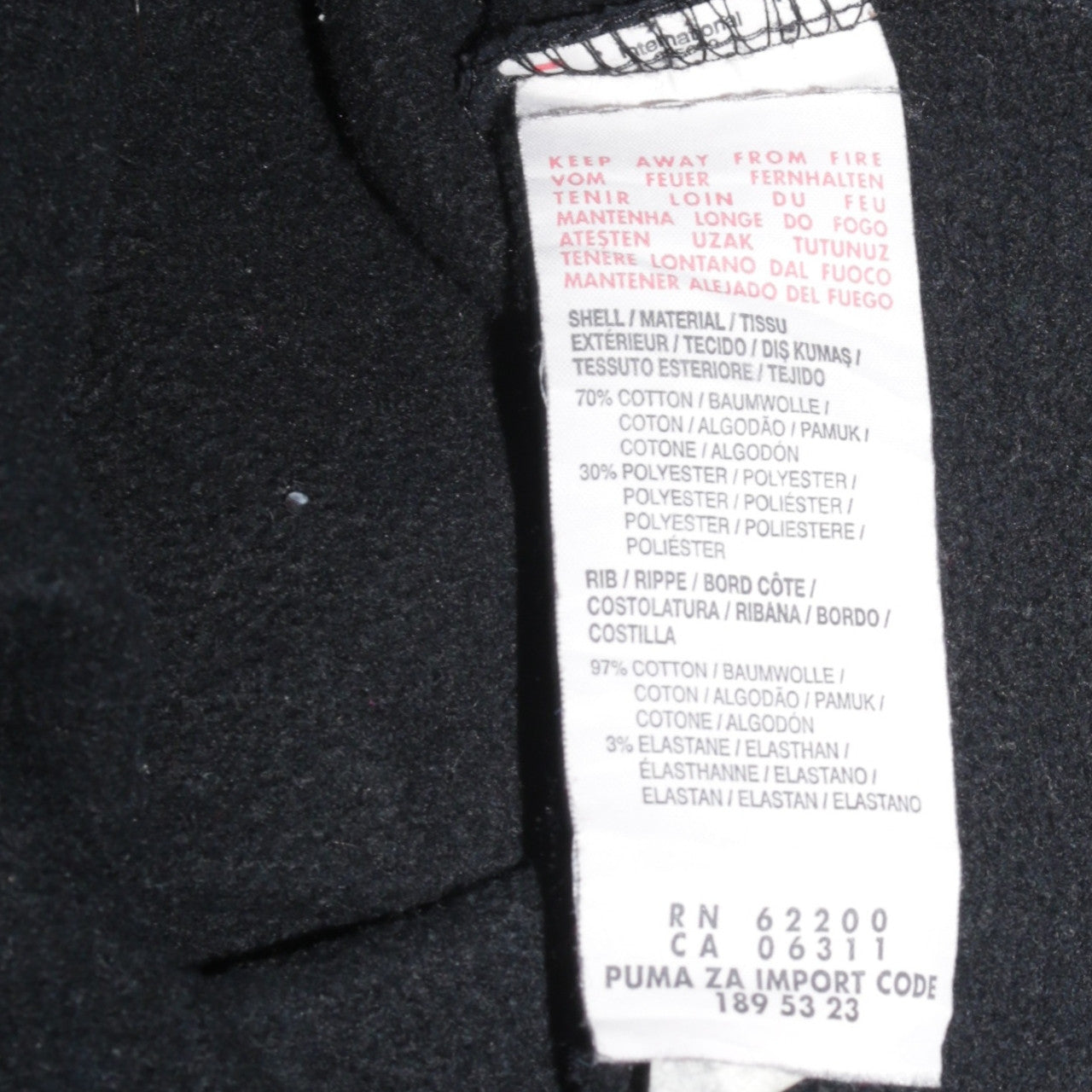 Mens UK Size L PUMA Black Pullover Sweatshirt