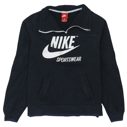 Mens UK Size S Nike Black 1/4 Zip Sweatshirt