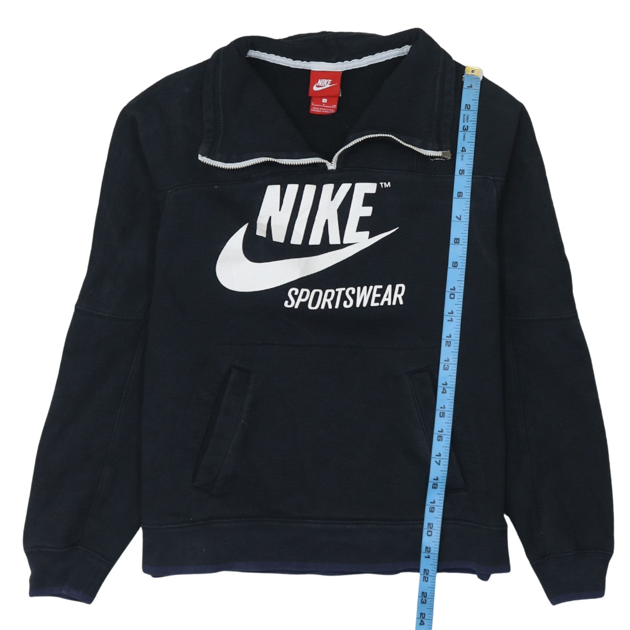 Mens UK Size S Nike Black 1/4 Zip Sweatshirt