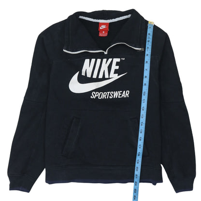 Mens UK Size S Nike Black 1/4 Zip Sweatshirt
