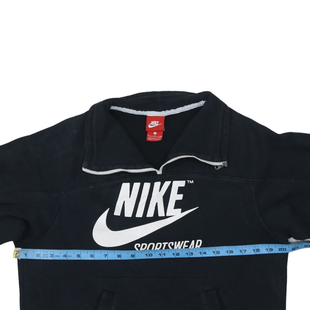Mens UK Size S Nike Black 1/4 Zip Sweatshirt