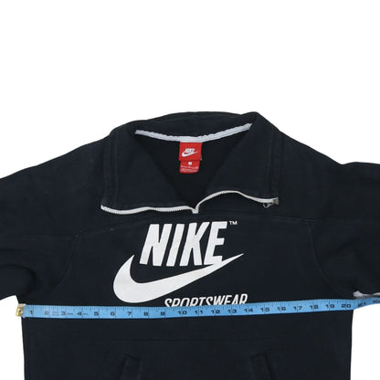 Mens UK Size S Nike Black 1/4 Zip Sweatshirt