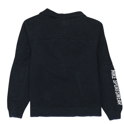 Mens UK Size S Nike Black 1/4 Zip Sweatshirt