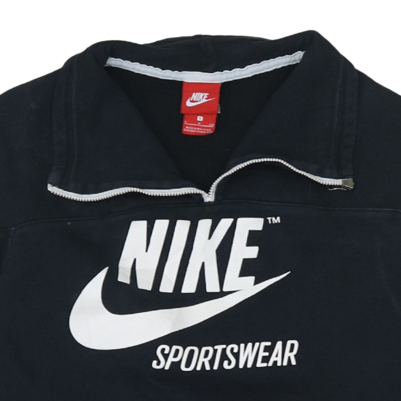 Mens UK Size S Nike Black 1/4 Zip Sweatshirt