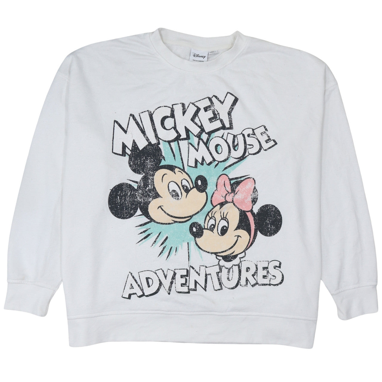 Womens UK Size 2XL Disney White Pullover Sweatshirt