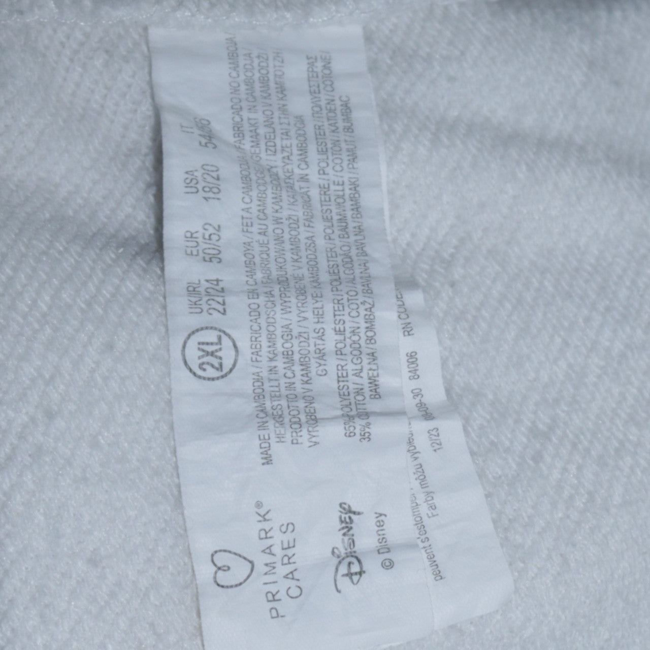 Womens UK Size 2XL Disney White Pullover Sweatshirt