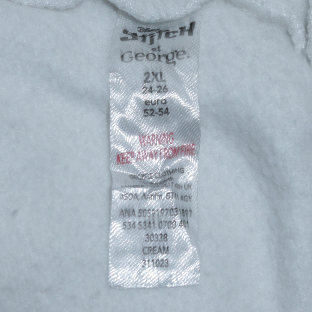 Womens UK Size 2XL George Ivory Pullover Sweatshirt