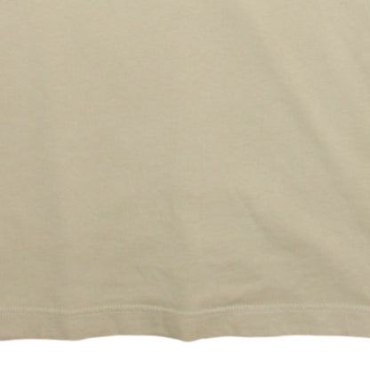 Puma Men Beige Black Long Sleeve Logo Crew Neck Cotton T-Shirt L