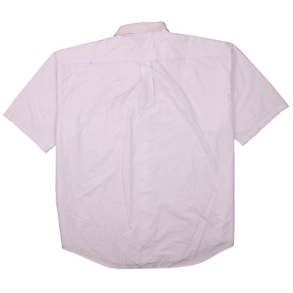 Yves Saint Laurent Men's White Short Sleeve Button-Up Shirt 2XL