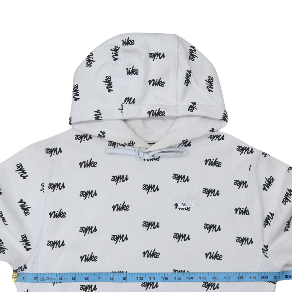 Mens UK Size S Nike White Pullover Hoodie
