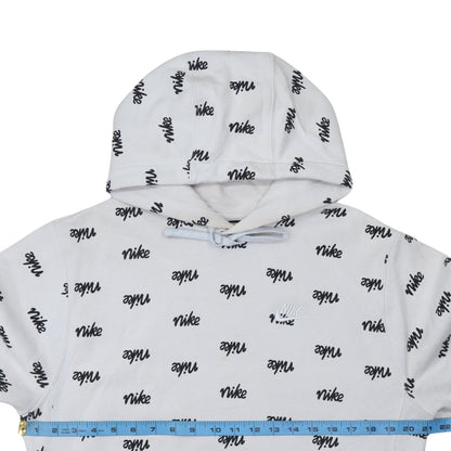 Mens UK Size S Nike White Pullover Hoodie