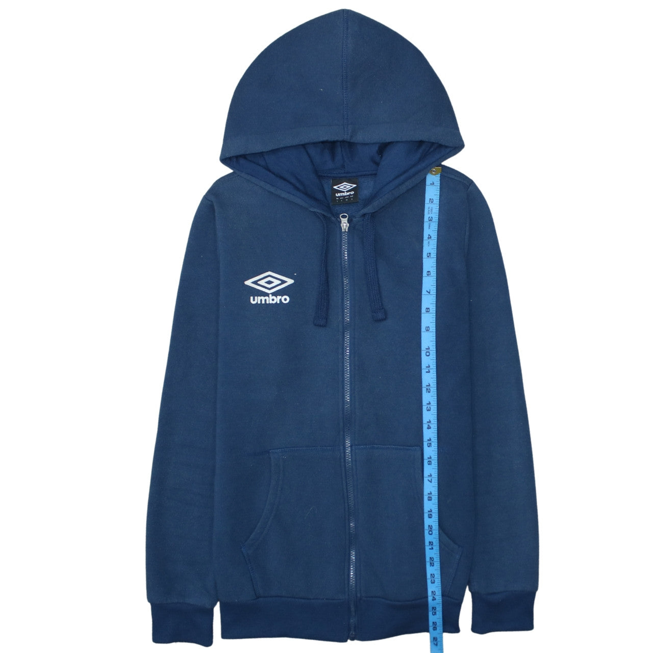 Mens UK Size S Umbro Blue Full Zip Hoodie