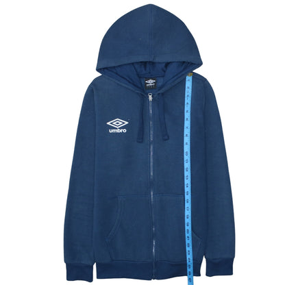 Mens UK Size S Umbro Blue Full Zip Hoodie